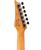 Ibanez Guitarra Eléctrica Café Transparente Sombreado Negro GRG220PA1-BKB, Serie Gio