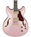 Ibanez Guitarra Eléctrica Rosa Metálico AS73G-RGF, Serie Artcore