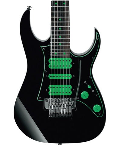 Ibanez Guitarra Eléctrica 7 Cuerdas Negra con Funda UV70P-BK, Steve Vai Universe