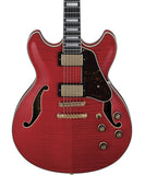 Ibanez Guitarra Eléctrica Rojo Transparente AS93FM-TCD, Artcore Expressionist