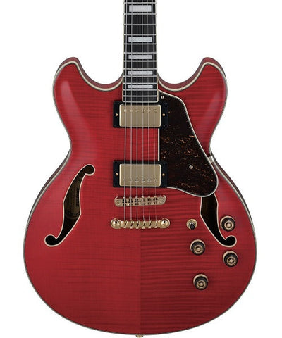 Ibanez Guitarra Eléctrica Rojo Transparente AS93FM-TCD, Artcore Expressionist