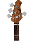 "Exclusiva en Repertorio Wagner Online" Sterling by Music Man Bajo Eléctrico Ámbar Transparente/Sombreado Rojo con Funda RAY34FM-HCB-R2, StingRay