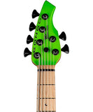 “Exclusiva en Repertorio Wagner Online” Music Man Bajo Eléctrico 6 Cuerdas Verde Fosforecente con Estuche 182-LM1-11-01-MB-BM, Bongo 6 HH