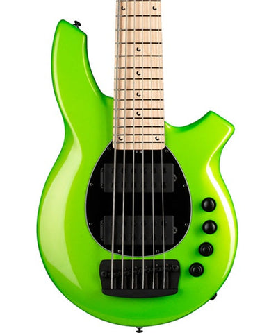 “Exclusiva en Repertorio Wagner Online” Music Man Bajo Eléctrico 6 Cuerdas Verde Fosforecente con Estuche 182-LM1-11-01-MB-BM, Bongo 6 HH