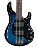 “Exclusiva en Repertorio Wagner Online” Music Man Bajo Eléctrico 5 Cuerdas Entintado Azul/Sombreado Negro con Estuche 208-76-20-01-MB-CR, StingRay 5 Special HH