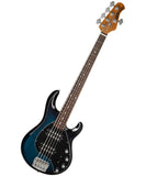 “Exclusiva en Repertorio Wagner Online” Music Man Bajo Eléctrico 5 Cuerdas Entintado Azul/Sombreado Negro con Estuche 208-76-20-01-MB-CR, StingRay 5 Special HH