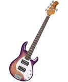 “Exclusiva en Repertorio Wagner Online” Music Man Bajo Eléctrico 5 Cuerdas Natural/Sombreado Morado con Estuche 208-77-20-05-MB-CR, StingRay 5 Special HH