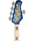 “Exclusiva en Repertorio Wagner Online” Music Man Bajo Eléctrico 5 Cuerdas Natural/Sombreado Azul con Estuche 246-SPT-11-00-MB-C1, BFR StingRay 5 Special HH