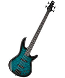 Ibanez Bajo Eléctrico Azul Transparente Sombreado GSR280QA-TMS, Serie Gio