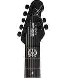 “Exclusiva en Repertorio Wagner Online” Music Man Guitarra Eléctrica 7 Cuerdas 618-24-50-00-MB-BM Negro Brillante con Estuche, Majesty 7