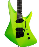 “Exclusiva en Repertorio Wagner Online” Music Man Guitarra Eléctrica 732-LM1-51-00-MB-BM Verde Fosforecente con Estuche, Kaizen