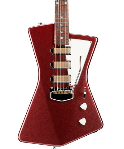 “Exclusiva en Repertorio Wagner Online” Music Man Guitarra Eléctrica 852-V6-21-06-MB-CR Vino Metálico con Estuche, St. Vincent Goldie