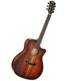 Cort Guitarra Electroacústica Palo Negro Mate/Sombreado Café CORE-GA ABW OPLB con Funda, Serie Core GA