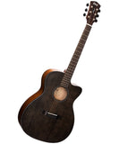 Cort Guitarra Electroacústica Pino Entintado Negro CORE-OC SP OPTB con Funda, Serie Core OC