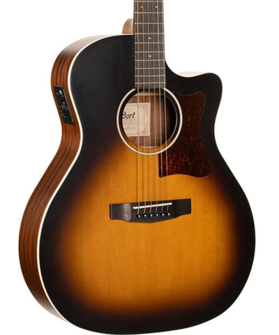 Cort Guitarra Electroacústica Natural Sombreado Café Mate GA1E OPSB, Serie Grand Regal