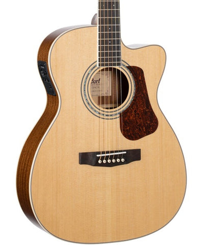 Cort Guitarra Electroacústica Natural Mate L710F NS, Serie Luce