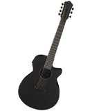 Ibanez Guitarra Electroacústica 7 Cuerdas Picea Negro Mate AEG721-BOT, Serie AEG