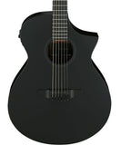 Ibanez Guitarra Electroacústica Picea Negro Mate AEWC621-BOT, Serie AEWC