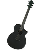 Ibanez Guitarra Electroacústica Picea Negro Mate AEWC621-BOT, Serie AEWC