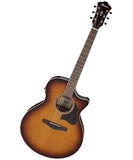 Ibanez Guitarra Electroacústica Picea Sitka Sombreado AE160-VMS, Serie AE
