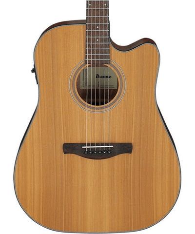 Ibanez Guitarra Electroacústica Cedro Mate AW65ECE-LG, Serie Artwood