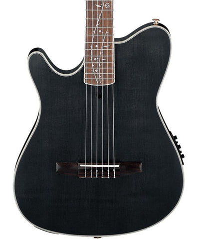 "Exclusiva en Repertorio Wagner Online" Ibanez Guitarra Electroacústica Negro Transparente Mate TOD10NL-TKF Zurda, Signature Tim Henson