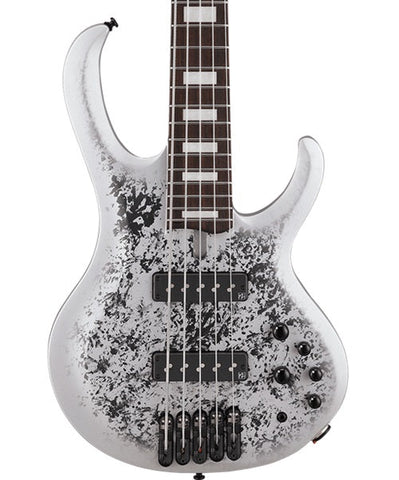 “Exclusiva en Repertorio Wagner Online” Ibanez Bajo Eléctrico 5 Cuerdas BTB25TH5-SLM Gris Texturizado/Sombreado Plata Mate, Serie BTB 25TH Anniversary