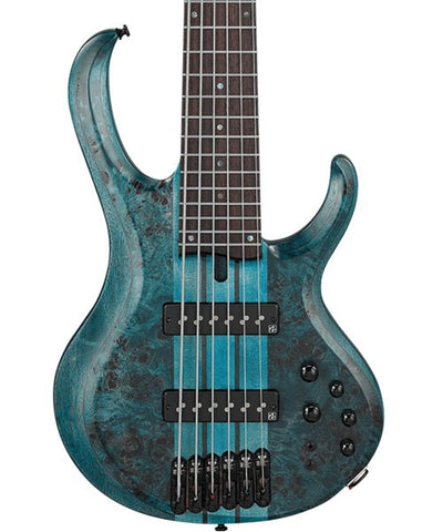 “Exclusiva en Repertorio Wagner Online” Ibanez Bajo Eléctrico 6 Cuerdas BTB946-COL Gris Entintado Azul, Serie BTB