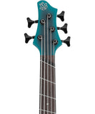"Exclusiva en Repertorio Wagner Online" Ibanez Bajo Eléctrico 5 Cuerdas BTB605MS-CEM Azul Sombreado con Estuche, Serie BTB Bass Workshop