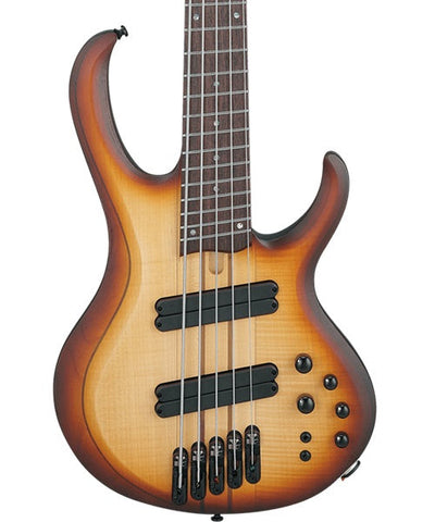 “Exclusiva en Repertorio Wagner Online” Ibanez Bajo Eléctrico 5 Cuerdas BTB705LM-NNF Natural/Sombreado Café Mate, Serie BTB Bass Workshop