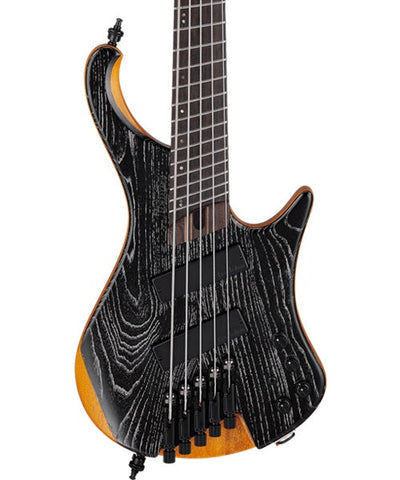 "Exclusiva en Repertorio Wagner Online" Ibanez Bajo Eléctrico 5 Cuerdas Metálico Mate EHB1135MS-SKL con Funda, Bass Workshop