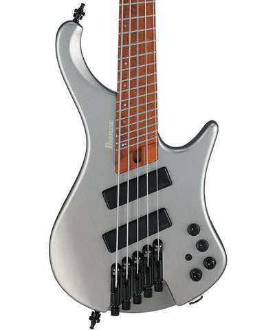 Ibanez Bajo Eléctrico 5 Cuerdas Gris Metálico Mate EHB1005SMS-MGM con Funda, Bass Workshop