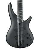 "Exclusiva en Repertorio Wagner Online" Ibanez Bajo Eléctrico 5 Cuerdas SRMS625EX-BKF Negro Mate Multi Escala, Serie SR Iron Label