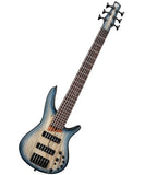 Ibanez Bajo Eléctrico 6 Cuerdas Natural Sombreado Azul Mate SR606E-CTF, Serie SR