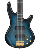 Ibanez Bajo Eléctrico 5 Cuerdas Entintado Azul/Sombreado Negro GSR205PC-TMU, Serie Gio