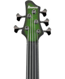 “Exclusiva en Repertorio Wagner Online” Ibanez Bajo Eléctrico 5 Cuerdas Verde Transparente/Sombreado Negro SDGB1-DMT Fretless, Steve Di Giorgio