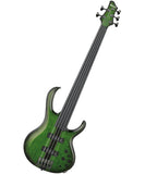 “Exclusiva en Repertorio Wagner Online” Ibanez Bajo Eléctrico 5 Cuerdas Verde Transparente/Sombreado Negro SDGB1-DMT Fretless, Steve Di Giorgio