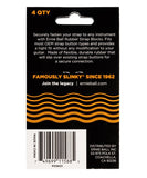 Ernie Ball Seguros para Tahalí 5621, Plástico Anaranjado (4 pzas)