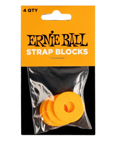 Ernie Ball Seguros para Tahalí 5621, Plástico Anaranjado (4 pzas)