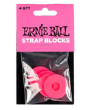 Ernie Ball Seguros para Tahalí 5623, Plástico Rosa (4 pzas)