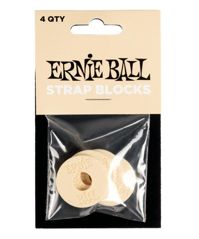 Ernie Ball Seguros para Tahalí 5624, Plástico Crema (4 pzas)