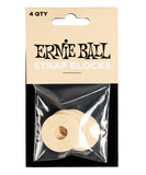 Ernie Ball Seguros para Tahalí 5624, Plástico Crema (4 pzas)