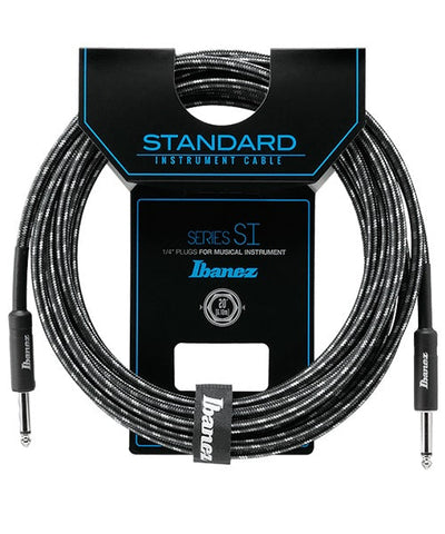 Ibanez Cable 6.10Mts Negro/Gris SI20-CCT Recto/Recto