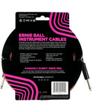 Ernie Ball Cable Braided 6469 Negro/Anaranjado 5.4864 Mts. Recto/Recto