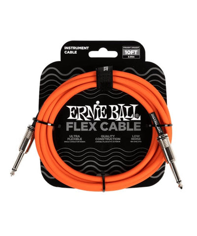 Ernie Ball Cable Flex 6416 Anaranjado 3.048 Mts. Recto/Recto