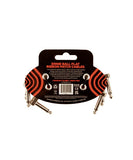 Ernie Ball Cables Flat Ribbon 6401 Rojo 0.0762 Mts. Angulado/Angulado, 3 Piezas
