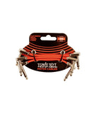 Ernie Ball Cables Flat Ribbon 6401 Rojo 0.0762 Mts. Angulado/Angulado, 3 Piezas