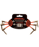 Ernie Ball Cables Flat Ribbon 6402 Rojo 0.1524 Mts. Angulado/Angulado, 3 Piezas