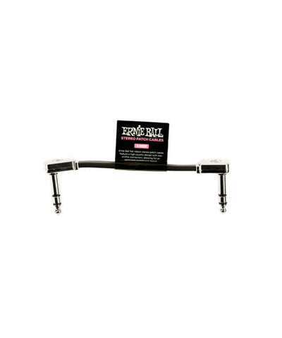 Ernie Ball Cable Estéreo Flat Ribbon 6410 Negro 0.6096 Mts. Angulado/Angulado, 1pza