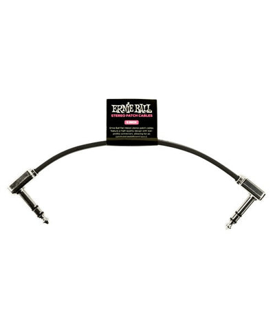 Ernie Ball Cable Estéreo Flat Ribbon 6408 Negro 0.1524 Mts. Angulado/Angulado, 1pza